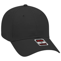 OTTO 19-503 6 Panel Low Profile Baseball Cap - Black
