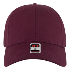 OTTO 19-503 6 Panel Low Profile Baseball Cap - Maroon