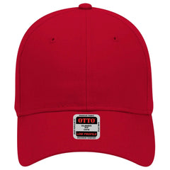 OTTO 19-503 6 Panel Low Profile Baseball Cap - Red