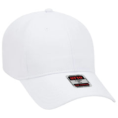 OTTO 19-503 6 Panel Low Profile Baseball Cap - White