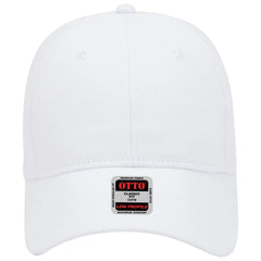 OTTO 19-503 6 Panel Low Profile Baseball Cap - White