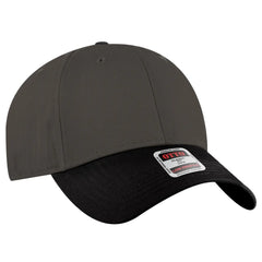 OTTO 19-536 6 Panel Low Profile Baseball Cap - Blk/Ch.Gry/Ch.Gry - Blk/Ch.Gry/Ch.Gry / 6 1/2’’ - 7 5/8’’
