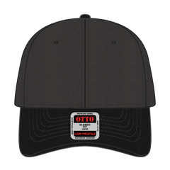 OTTO 19-536 6 Panel Low Profile Baseball Cap - Blk/Ch.Gry/Ch.Gry - Blk/Ch.Gry/Ch.Gry / 6 1/2’’ - 7 5/8’’