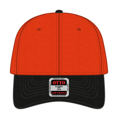 OTTO 19-536 6 Panel Low Profile Baseball Cap - Blk/Org/Org - Blk/Org/Org / 6 1/2’’ - 7 5/8’’