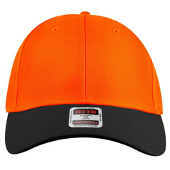 OTTO 19-536 6 Panel Low Profile Baseball Cap - Blk/Org/Org - Blk/Org/Org / 6 1/2’’ - 7 5/8’’