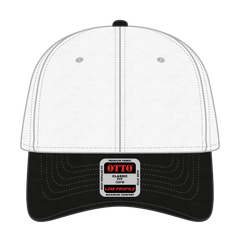 OTTO 19-536 6 Panel Low Profile Baseball Cap - Blk/Wht/Wht - Blk/Wht/Wht / 6 1/2’’ - 7 5/8’’