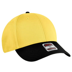 OTTO 19-536 6 Panel Low Profile Baseball Cap - Blk/Yel/Yel - Blk/Yel/Yel / 6 1/2’’ - 7 5/8’’
