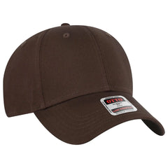 OTTO 19-536 6 Panel Low Profile Baseball Cap - Brown - Brown / 6 1/2’’ - 7 5/8’’