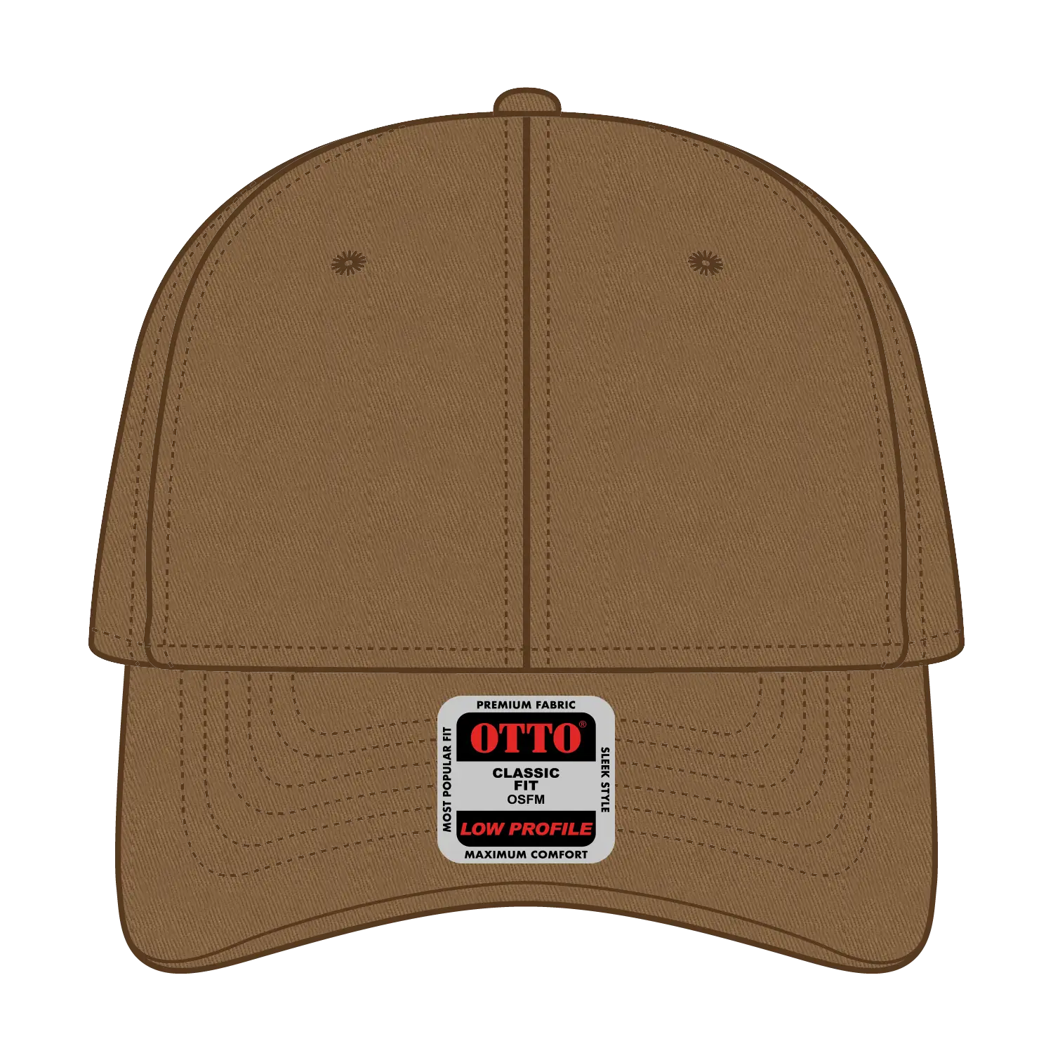 OTTO 19-536 6 Panel Low Profile Baseball Cap - Coyote Brown - Coyote Brown / 6 1/2’’ - 7 5/8’’