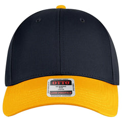 OTTO 19-536 6 Panel Low Profile Baseball Cap - Gld/Nvy/Nvy - Gld/Nvy/Nvy / 6 1/2’’ - 7 5/8’’