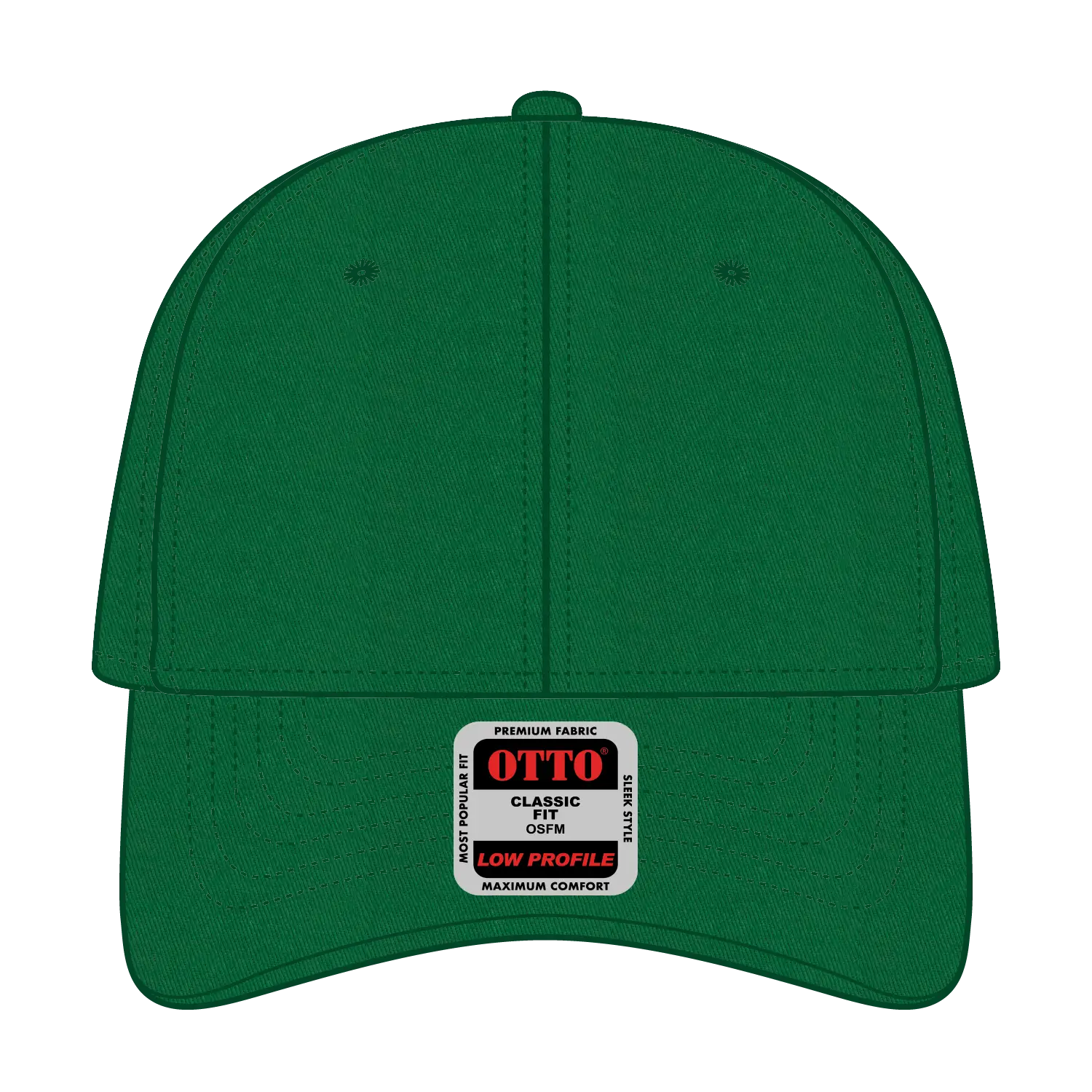 OTTO 19-536 6 Panel Low Profile Baseball Cap - Kelly - Kelly / 6 1/2’’ - 7 5/8’’