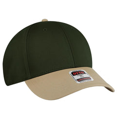 OTTO 19-536 6 Panel Low Profile Baseball Cap - Kha/Dk.Grn/Dk.Grn - Kha/Dk.Grn/Dk.Grn / 6 1/2’’ - 7 5/8’’