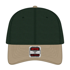 OTTO 19-536 6 Panel Low Profile Baseball Cap - Kha/Dk.Grn/Dk.Grn - Kha/Dk.Grn/Dk.Grn / 6 1/2’’ - 7 5/8’’