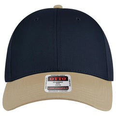 OTTO 19-536 6 Panel Low Profile Baseball Cap - Kha/Nvy/Nvy - Kha/Nvy/Nvy / 6 1/2’’ - 7 5/8’’