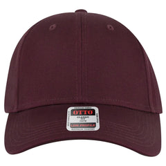 OTTO 19-536 6 Panel Low Profile Baseball Cap - Maroon - Maroon / 6 1/2’’ - 7 5/8’’