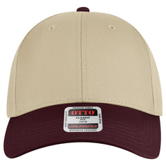 OTTO 19-536 6 Panel Low Profile Baseball Cap - Mrn/Kha/Kha - Mrn/Kha/Kha / 6 1/2’’ - 7 5/8’’