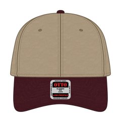 OTTO 19-536 6 Panel Low Profile Baseball Cap - Mrn/Kha/Kha - Mrn/Kha/Kha / 6 1/2’’ - 7 5/8’’