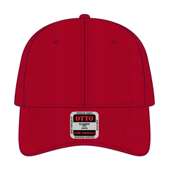 OTTO 19-536 6 Panel Low Profile Baseball Cap - Red - Red / 6 1/2’’ - 7 5/8’’