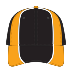 OTTO 19-701 6 Panel Low Profile Baseball Cap - Blk/Gld/Wht - Blk/Gld/Wht / 6 1/2’’ - 7 5/8’’