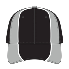 OTTO 19-701 6 Panel Low Profile Baseball Cap - Blk/Gry/Wht - Blk/Gry/Wht / 6 1/2’’ - 7 5/8’’