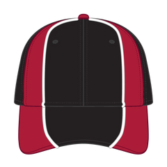 OTTO 19-701 6 Panel Low Profile Baseball Cap - Blk/Red/Wht - Blk/Red/Wht / 6 1/2’’ - 7 5/8’’