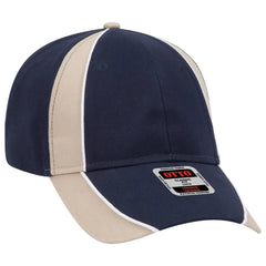 OTTO 19-701 6 Panel Low Profile Baseball Cap - Nvy/Kha/Wht - Nvy/Kha/Wht / 6 1/2’’ - 7 5/8’’
