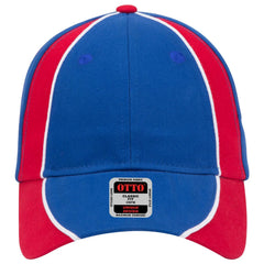 OTTO 19-701 6 Panel Low Profile Baseball Cap - Ryl/Red/Wht - Ryl/Red/Wht / 6 1/2’’ - 7 5/8’’