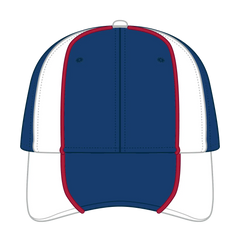 OTTO 19-701 6 Panel Low Profile Baseball Cap - Ryl/Wht/Red - Ryl/Wht/Red / 6 1/2’’ - 7 5/8’’