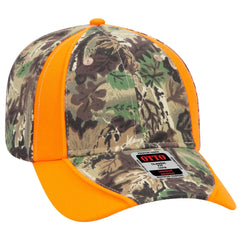 OTTO 19-701 Camouflage 6 Panel Low Profile Baseball Cap - Lt.Lod/Brn/Kly/N.Org - Lt.Lod/Brn/Kly/N.Org / 6 1/2’’ - 7
