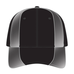 OTTO 19-701 Neon 6 Panel Low Profile Baseball Cap - Blk/Ref.Gry - Blk/Ref.Gry / 6 1/2’’ - 7 5/8’’