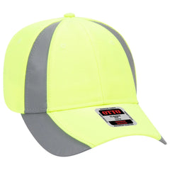 OTTO 19-701 Neon 6 Panel Low Profile Baseball Cap - N.Yel/Ref.Gry - N.Yel/Ref.Gry / 6 1/2’’ - 7 5/8’’