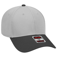OTTO 19-768 6 Panel Low Profile Baseball Cap - Blk/Gry/Gry - Blk/Gry/Gry / 6 1/2’’ - 7 5/8’’
