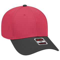 OTTO 19-768 6 Panel Low Profile Baseball Cap - Blk/Red/Red - Blk/Red/Red / 6 1/2’’ - 7 5/8’’