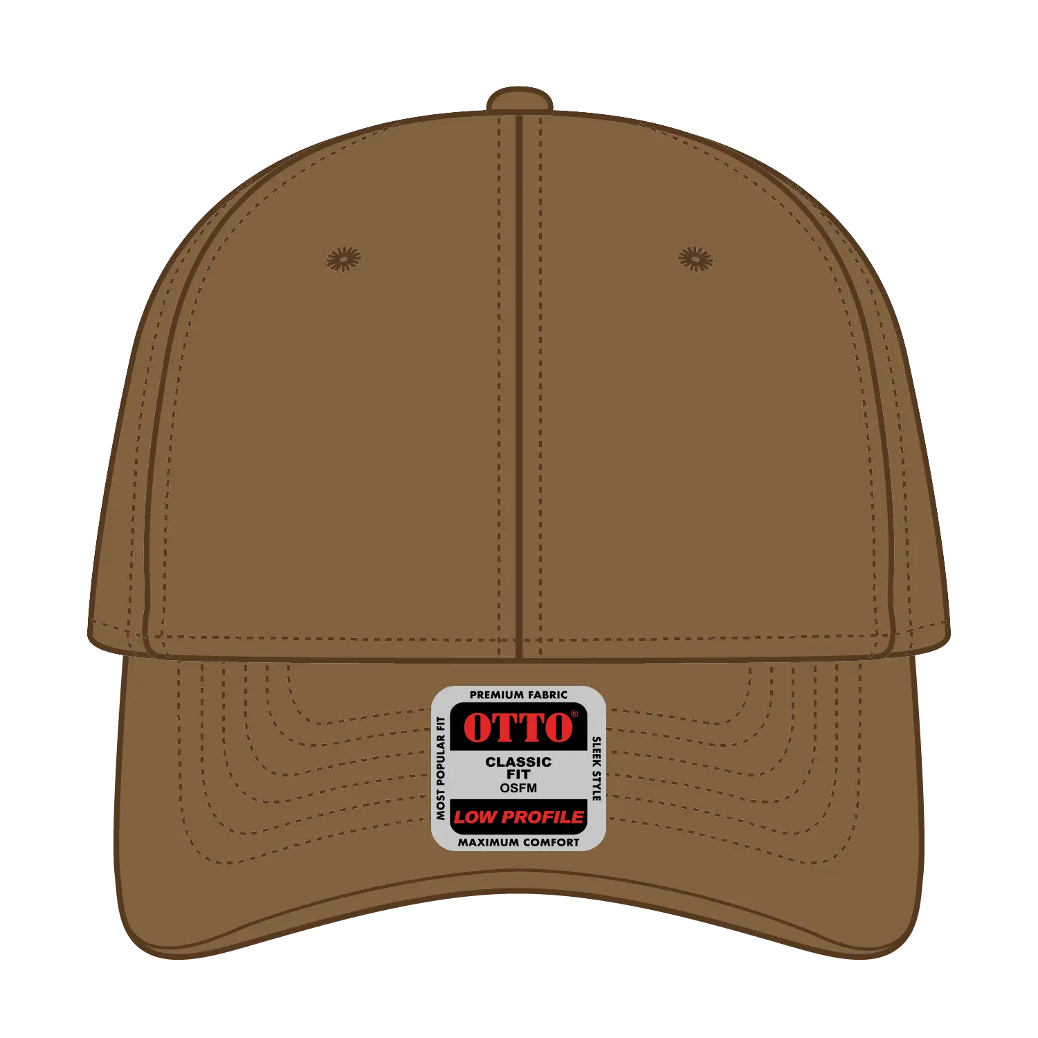 OTTO 19-768 6 Panel Low Profile Baseball Cap - Coyote Brown - Coyote Brown / 6 1/2’’ - 7 5/8’’