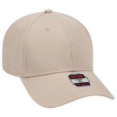 OTTO 19-768 6 Panel Low Profile Baseball Cap - Khaki - Khaki / 6 1/2’’ - 7 5/8’’