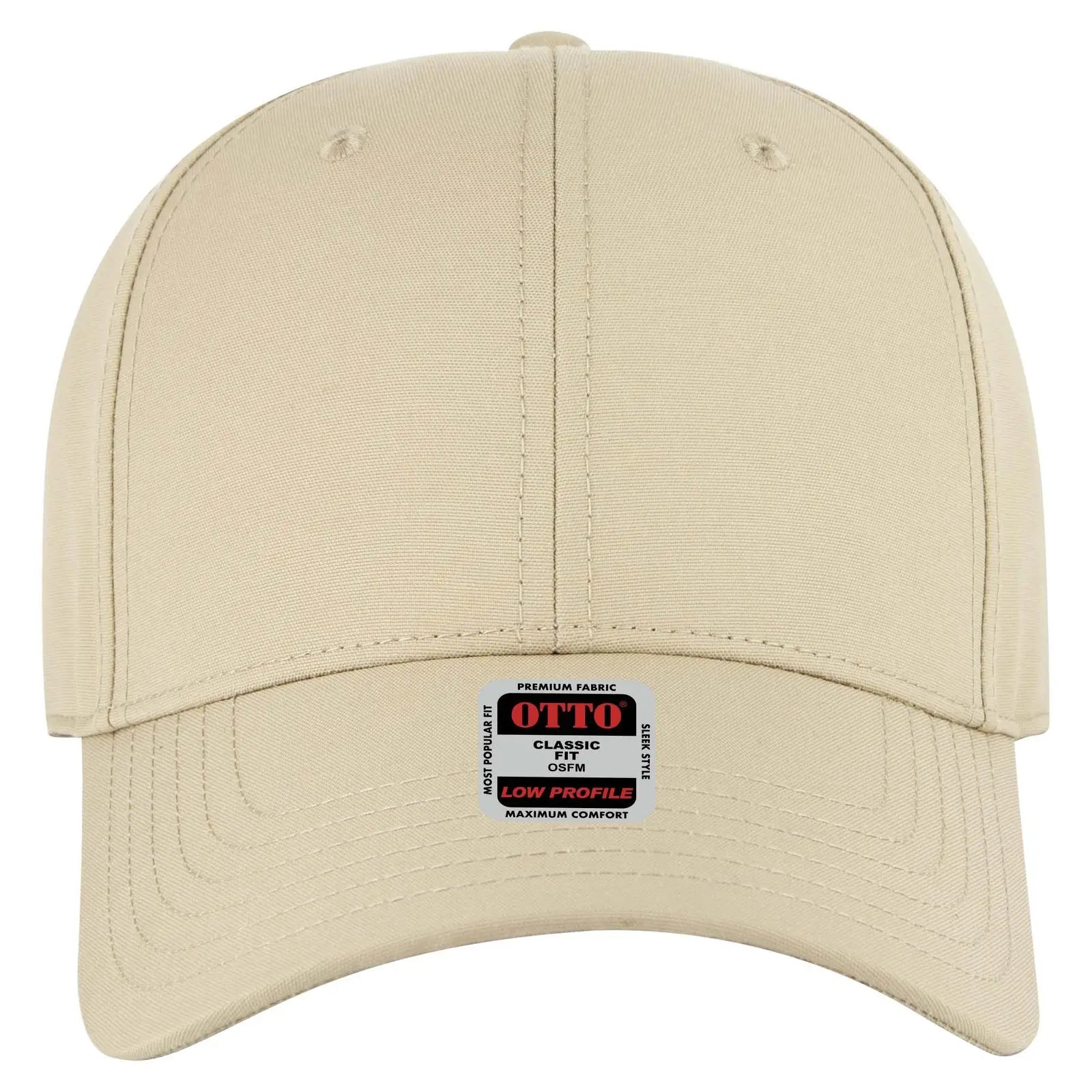 OTTO 19-768 6 Panel Low Profile Baseball Cap - Khk - Khk / 6 1/2’’ - 7 5/8’’