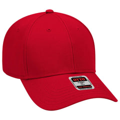 OTTO 19-768 6 Panel Low Profile Baseball Cap - Red - Red / 6 1/2’’ - 7 5/8’’