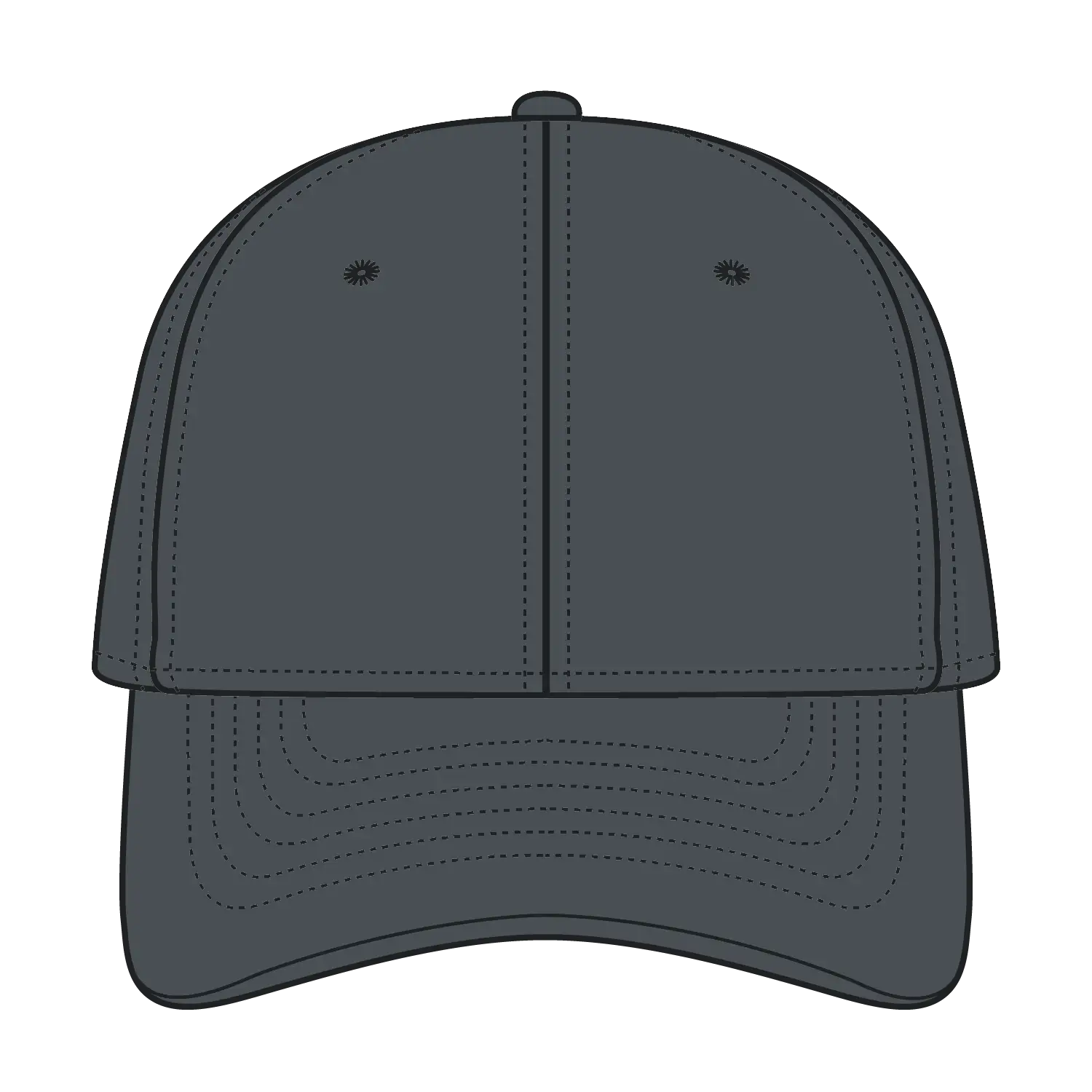 OTTO 19-860 6 Panel Low Profile Baseball Cap - Char. Gray - Char. Gray / 6 1/2’’ - 7 5/8’’