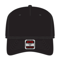 OTTO 1959-1 5 Panel Mid Profile Baseball Cap - Black - Black / 7 3/8’’ - 7 5/8’’