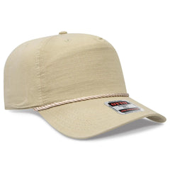 OTTO 1959-1 5 Panel Mid Profile Baseball Cap - Khaki - Khaki / 7 3/8’’ - 7 5/8’’