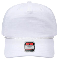 OTTO 1959-1 5 Panel Mid Profile Baseball Cap - White - White / 7 3/8’’ - 7 5/8’’