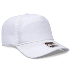 OTTO 1959-1 5 Panel Mid Profile Baseball Cap - White - White / 7 3/8’’ - 7 5/8’’