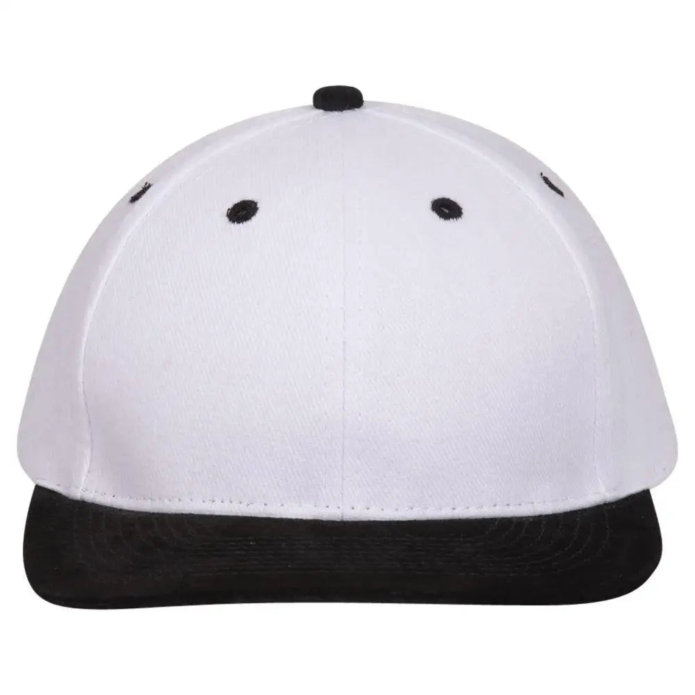 OTTO 21-152 6 Panel Low Profile Baseball Cap - Blk/Wht - Blk/Wht / 6 1/2’’ - 7 5/8’’