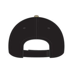 OTTO 23-255 6 Panel Low Profile Baseball Cap - Blk/Blk/Kha - Blk/Blk/Kha / 6 1/2’’ - 7 5/8’’