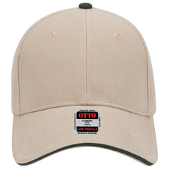 OTTO 23-255 6 Panel Low Profile Baseball Cap - Kha/Kha/Dk.Grn - Kha/Kha/Dk.Grn / 6 1/2’’ - 7 5/8’’