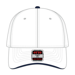 OTTO 23-255 6 Panel Low Profile Baseball Cap - Wht/Wht/Nvy - Wht/Wht/Nvy / 6 1/2’’ - 7 5/8’’