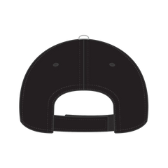 OTTO 23-370 6 Panel Low Profile Baseball Cap - Blk/Blk/Wht - Blk/Blk/Wht / 6 1/2’’ - 7 5/8’’