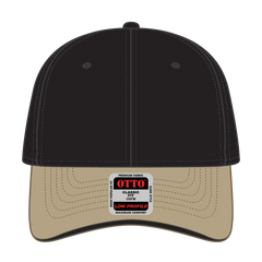 OTTO 23-430 6 Panel Low Profile Baseball Cap - Kha/Blk/Blk - Kha/Blk/Blk / 6 1/2’’ - 7 5/8’’