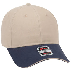 OTTO 23-430 6 Panel Low Profile Baseball Cap - Nvy/Kha/Kha - Nvy/Kha/Kha / 6 1/2’’ - 7 5/8’’