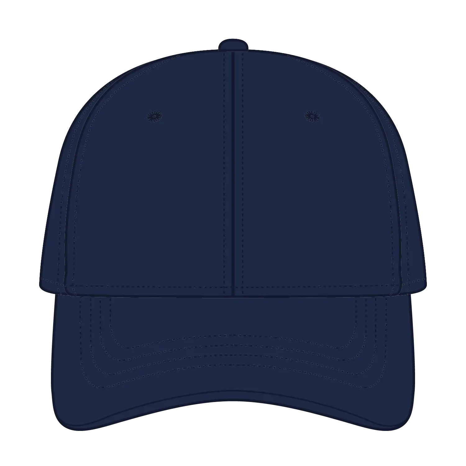 OTTO 24-032 6 Panel Low Profile Baseball Cap - Navy - Navy / 6 1/2’’ - 7 5/8’’